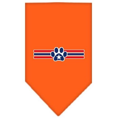 UNCONDITIONAL LOVE Patriotic Star Paw Screen Print Bandana Orange Large UN798617